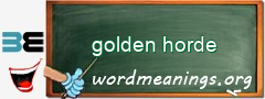 WordMeaning blackboard for golden horde